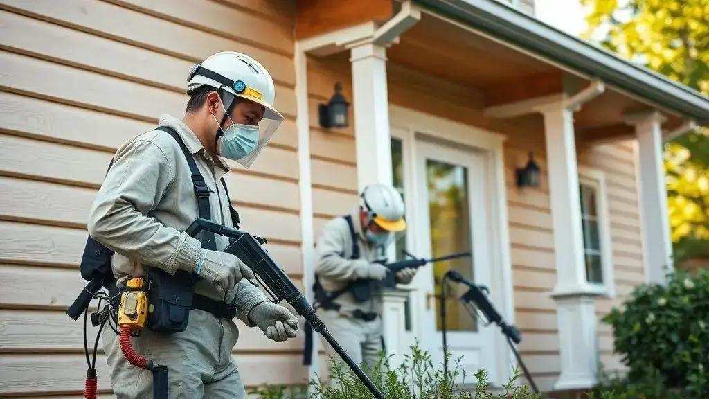 Processo de descupinização aplicado pela Esgotosul